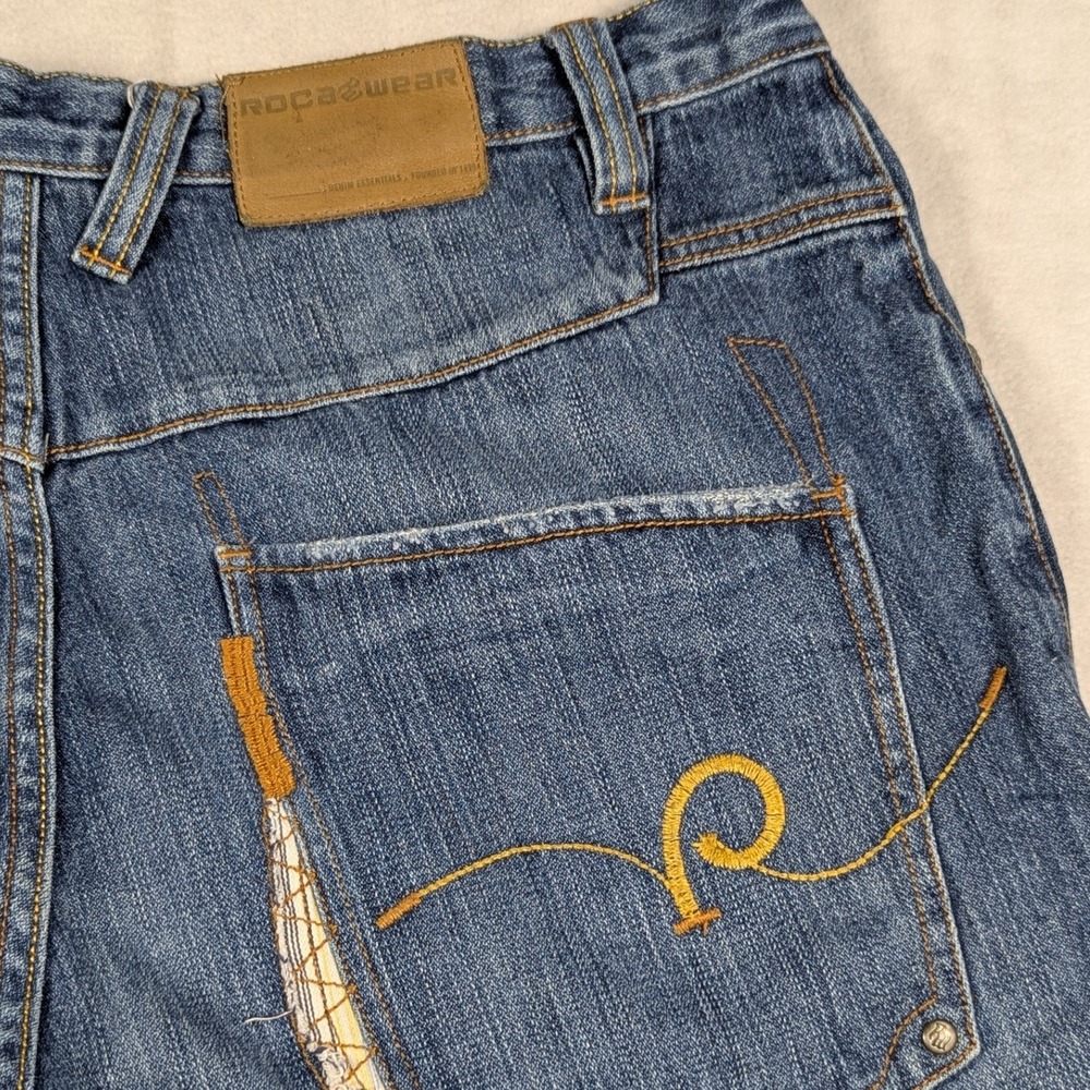 Rocawear Baggy Fit Jeans Mens 38 Blue Denim Vintage Y2K Hip Hop Streetwear